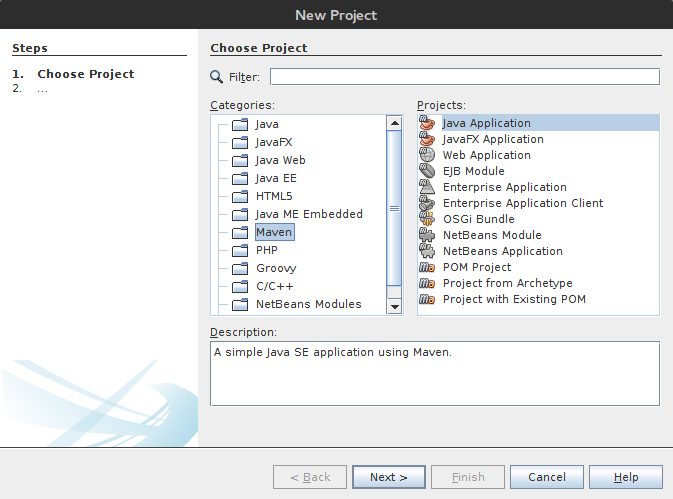 Netbeans Maven New Project