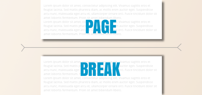 html css force page break printing