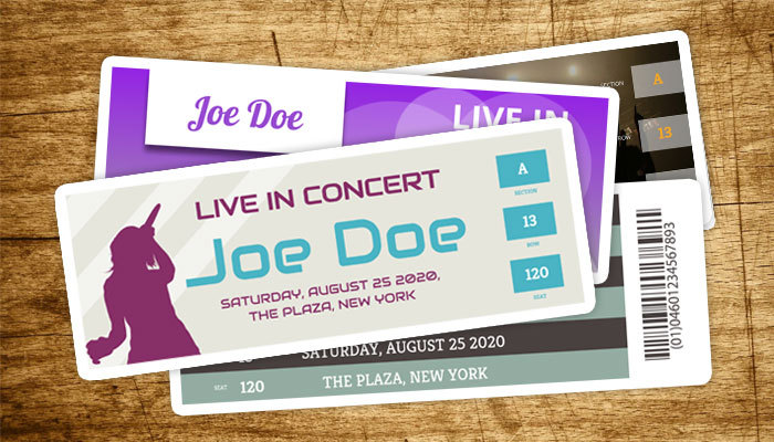 Ticket Design Template Free from htmlpdfapi.com